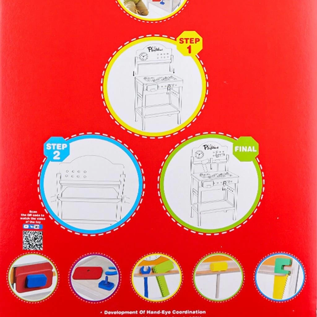 Ahşap Tamir Seti – El Becerisi ve İnşa Etme Yeteneği İçin Eğitici Oyuncak - Görsel 2