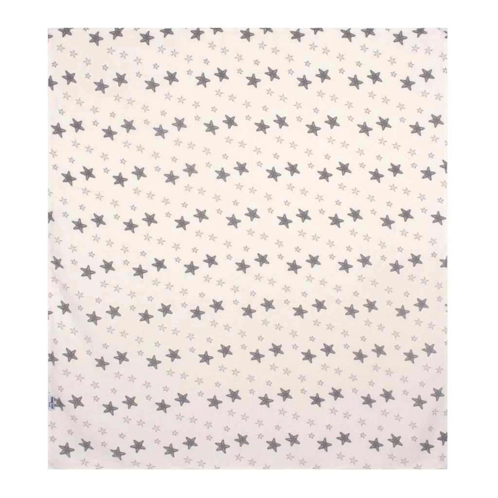 Organik Müslin Bebek Battaniyesi 120x100 ART-301 Gri Yıldız - Görsel 2