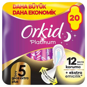 Eğitici Çocuk Orkid Ultra Platinum Gece Ekstre Plus Ped 20'Li