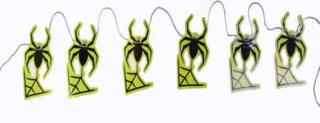 Çocuk Örümcek Şekilli Asmalı Halloween Flama Banner Afiş 2 Metre