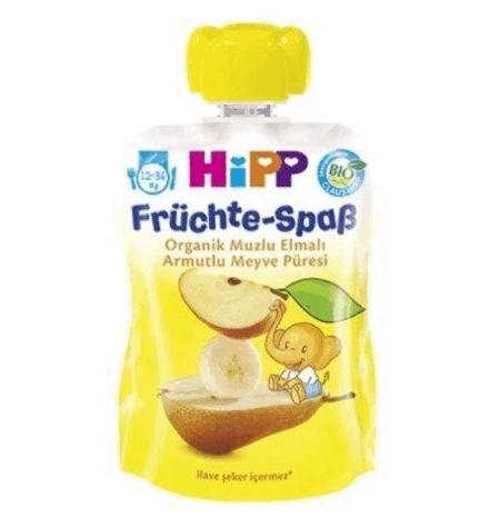 Çocuk  p Organik Muzlu Elmalı Armutlu Meyve Püresi 100 Gr