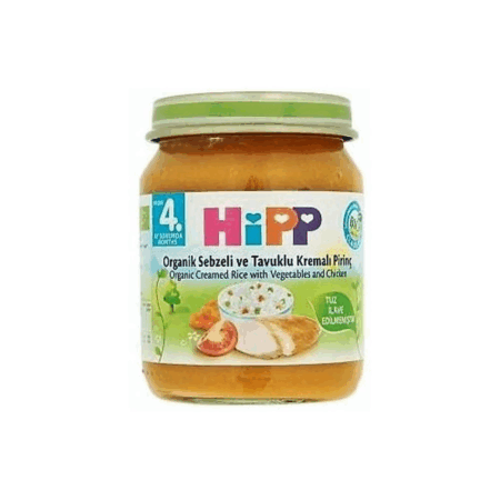 Çocuk  p Organik Sebze ve Tavuklu Kremalı Pirinç 125 Gr