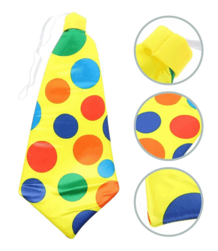 Palyaço Kravatı Lastikli Geniş Kesim Parti Malzemesi