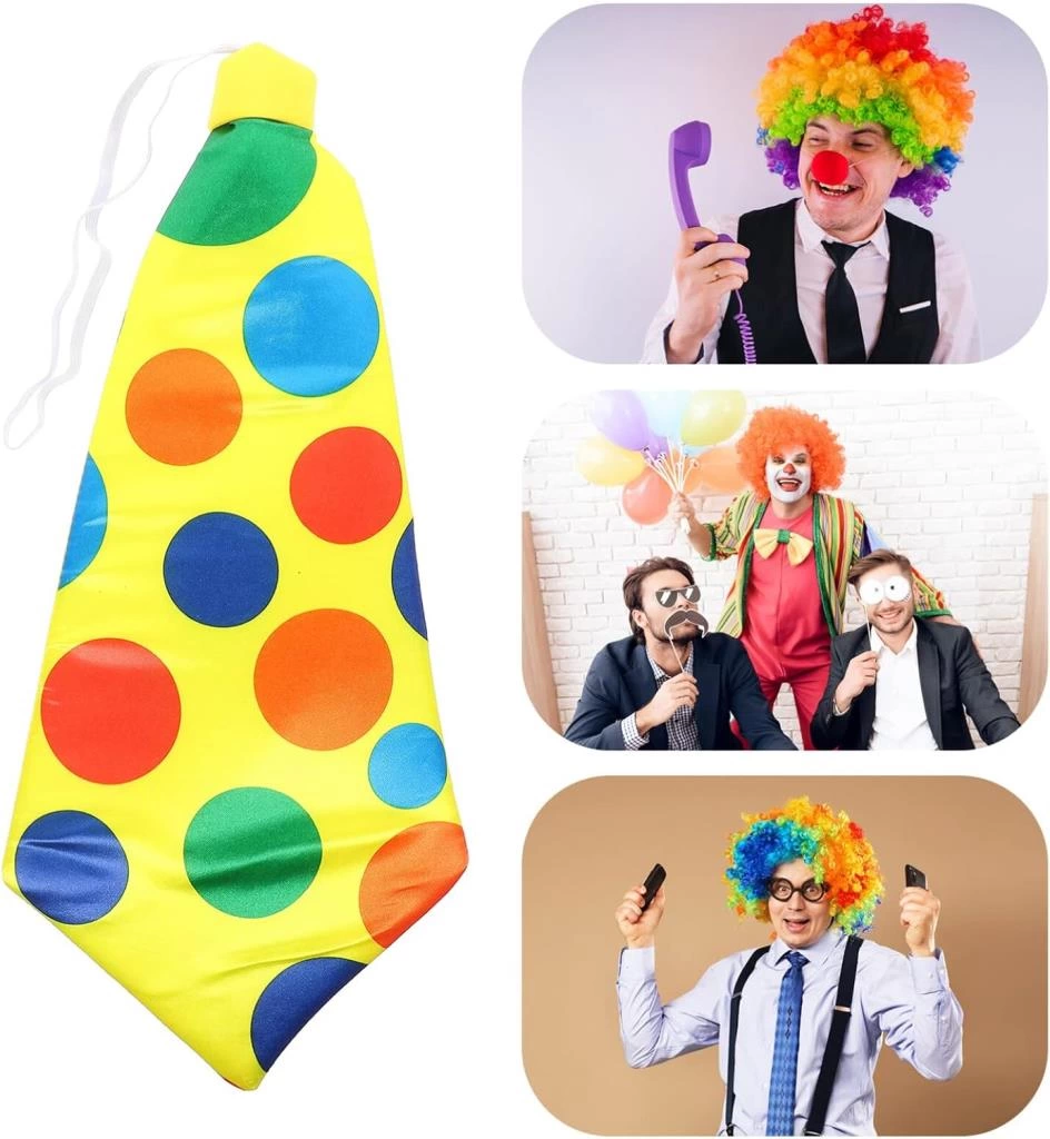 Palyaço Kravatı Lastikli Geniş Kesim Parti Malzemesi - Görsel 2
