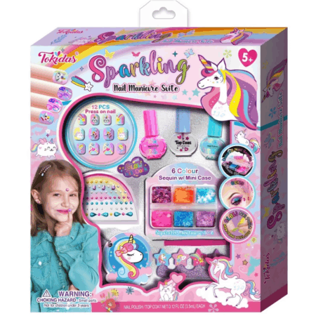 Eğitici Parıldayan Tırnak Manikür Seti - Renkli ve Eğlenceli