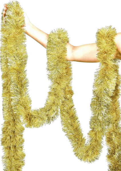 Çocuk Parti İçin Mega Kalın Sim Süs 2 Metre Uzunluk 10 cm Genişlik Altın İthal