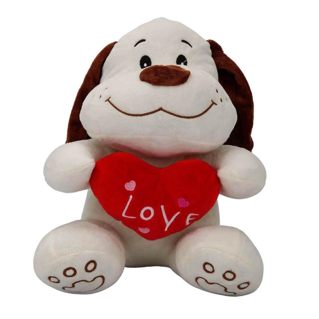 Peluş Kalpli Köpek 30 cm. - Görsel 2