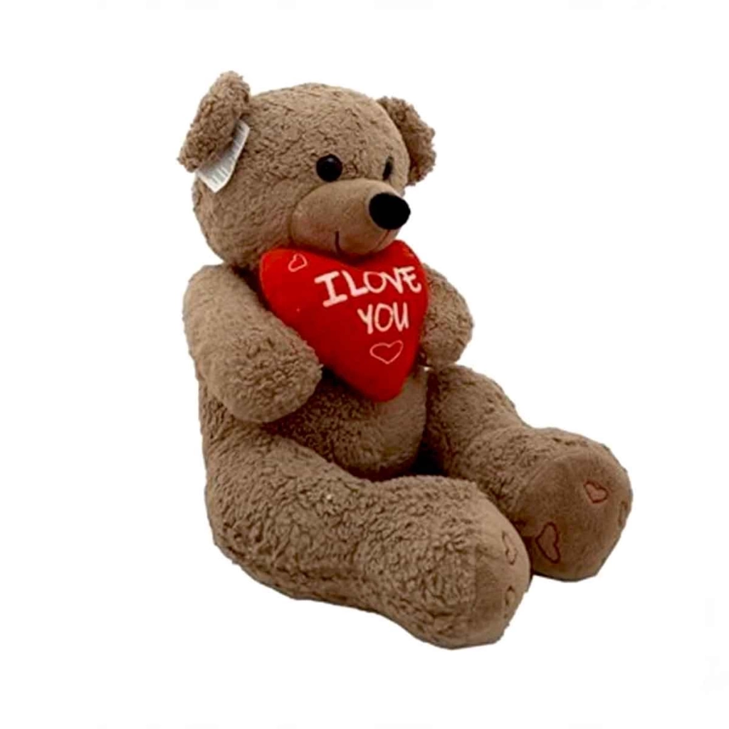 Peluş Tek Kalpli Ayı 80 cm - Görsel 3