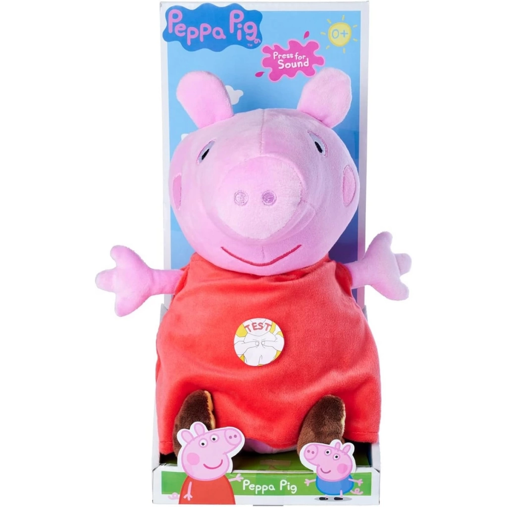 Çocuk Peppa Pig Sesli Peluş 25 cm - Görsel 4