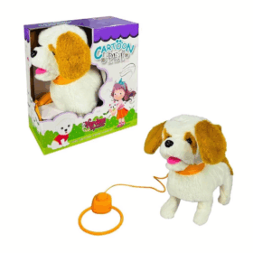Çocuk PFT-B019 Peluş Tasmalı Yürüyen Köpek -Vardem Oyuncak