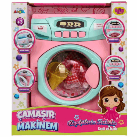 Çocuk Pilli Büyük Boy Çamaşır Makinesi 02608