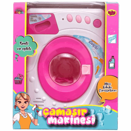 Çocuk Pilli Işıklı ve Sesli Çamaşır Makinesi 02604