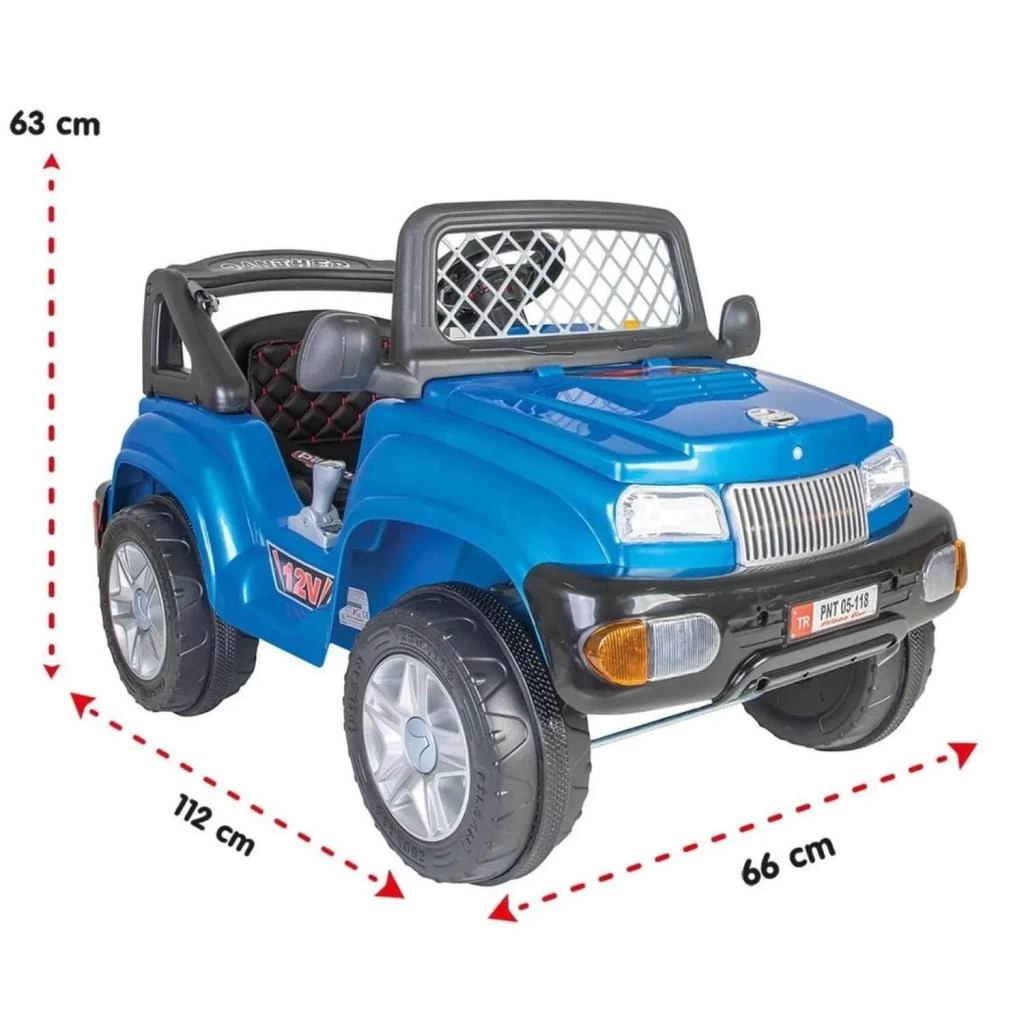 Panther Uzaktan Kumandalı Akülü Araba 12 Volt 05-118 Mavi - Görsel 2