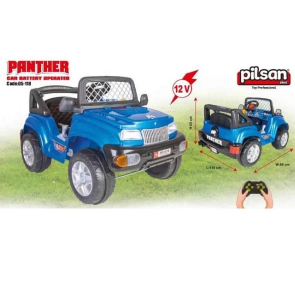 Panther Uzaktan Kumandalı Akülü Araba 12 Volt 05-118 Mavi - Görsel 4