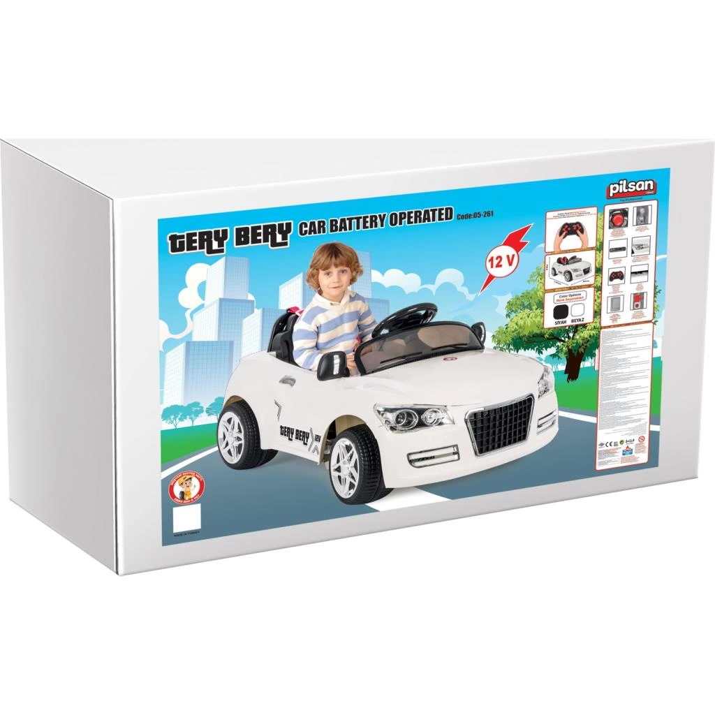Çocuk Çocuk Tery Bery Uzaktan Kumandalı Akülü Araba 12 Volt 05-280 Beyaz - Görsel 3