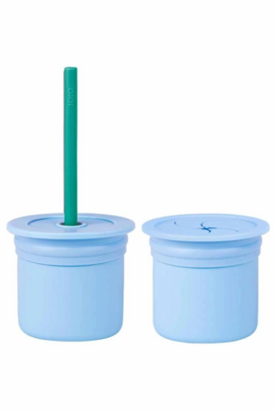 Eğitici Oyuncak    Pipetli Silikon Bardak Seti Mineral Blue / Aqua Green