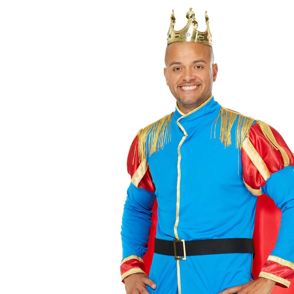 Çocuk Plastik Kral Tacı Altın Renk Yetişkin Boy 55 cm - Görsel 4