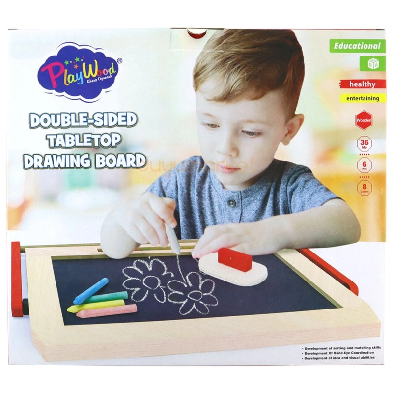 Eğitici Oyuncak PlayWood Ahşap Masa Üstü Yazı Tahtası 385 - Görsel 5