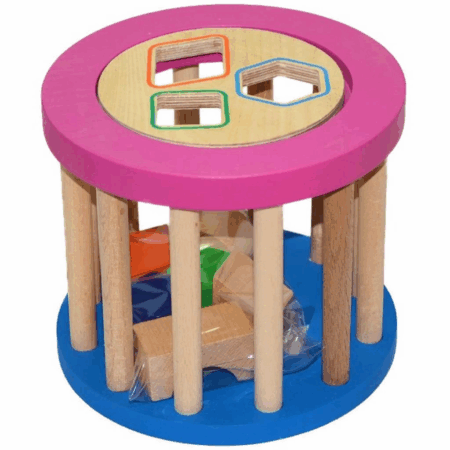 Çocuk Playwood Eğitici Ahşap Silindir Bultak