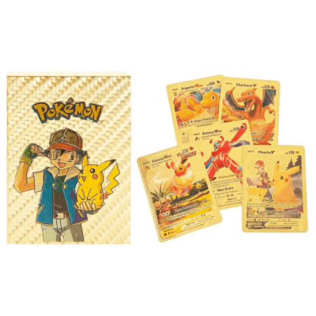 Çocuk Pokemon Starter Kartları Gold 55'li Paket