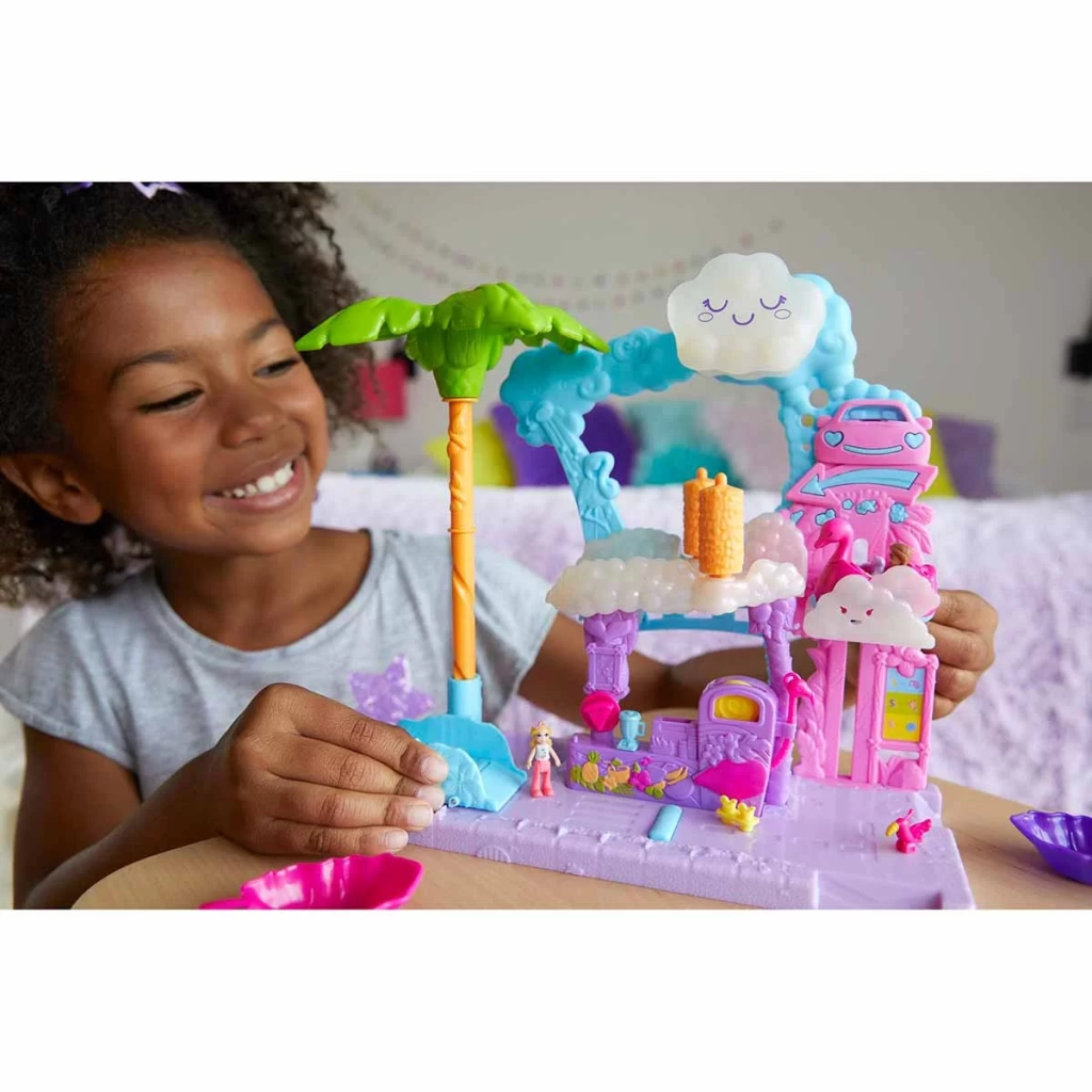 Çocuk Polly Pocket Flamingo Araba Su Eğlencesi HHJ05 - Görsel 5