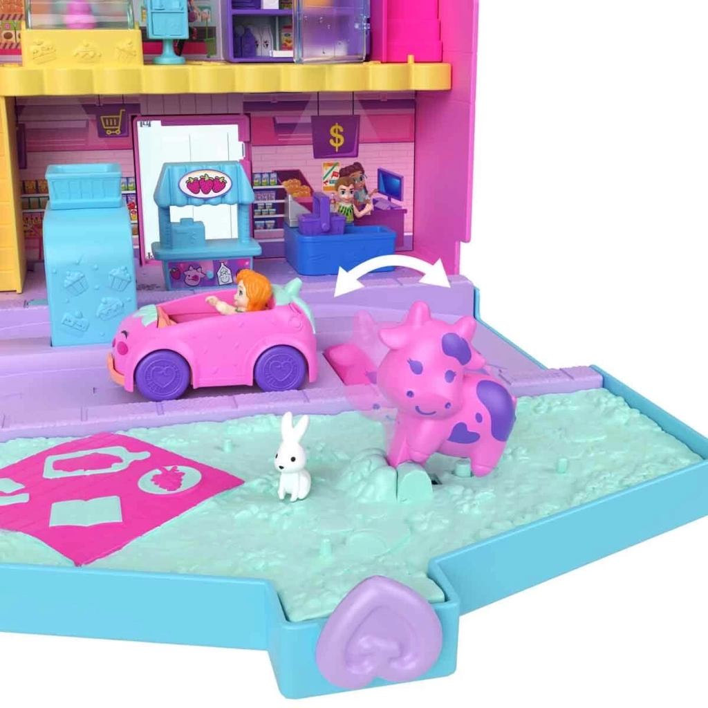 Çocuk Polly Pocket Pollyville Marketi Oyun Seti HRD45 - Görsel 3