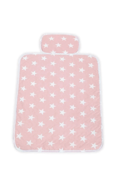 Çocuk Pratik Alt Açma Minderi Pembe Yıldız