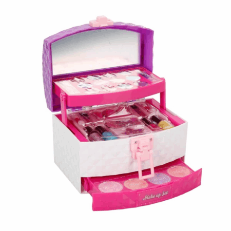 Çocuk Pretty Pinky 3 Katlı Çantalı Makyaj Seti