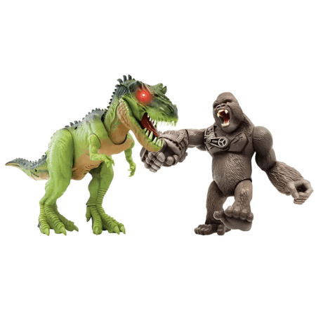 Çocuk Primal Clash Gorilla vs T-rex Sesli Işıklı Oyun Seti