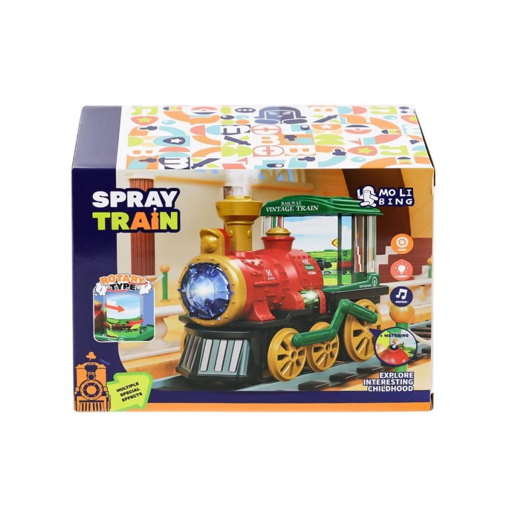 Işıklı Dumanlı Çılgın Lokomotif Çocuklar İçin Eğlenceli Tren Seti