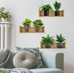 Eğitici Oyuncak Raflı Bitki Tasarımlı Yapışkanlı Sticker 20*30 cm 3lü Set MC-663