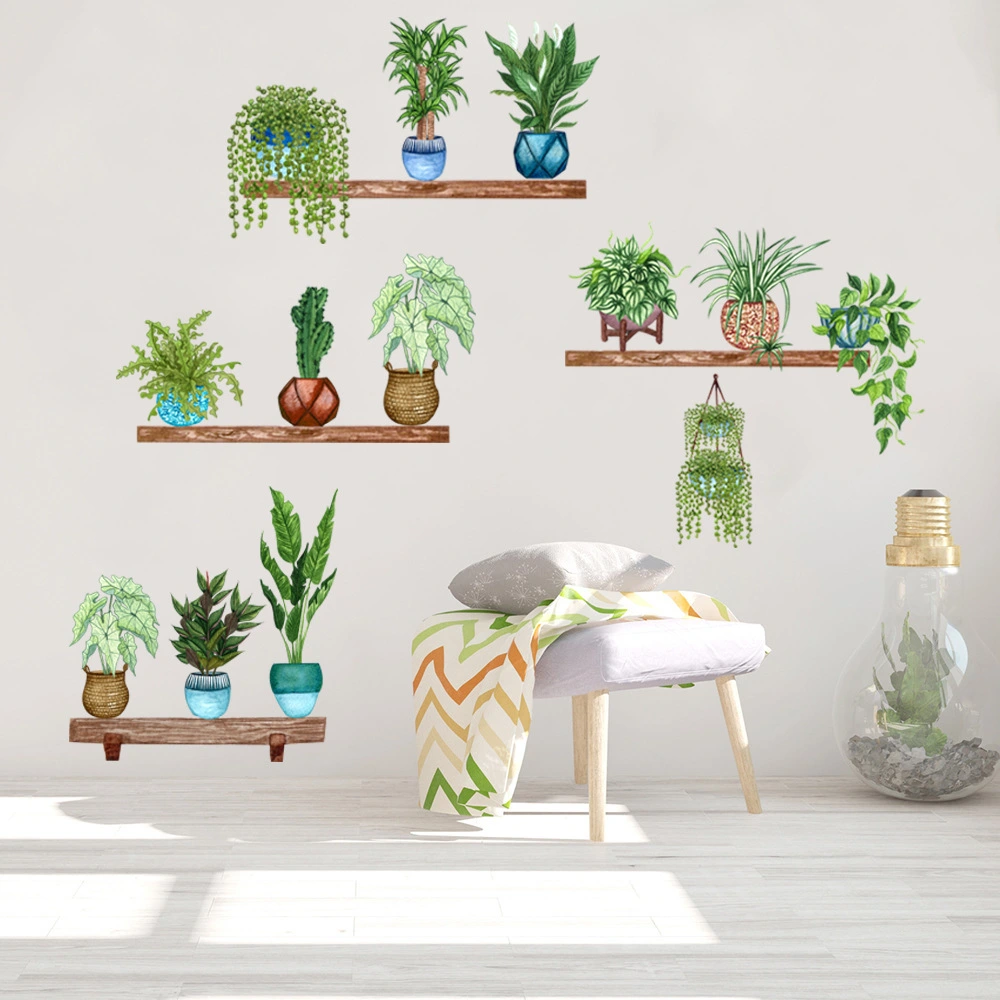 Eğitici Oyuncak Raflı Saksılı Çiçek Tasarımlı Yapışkanlı Sticker MC-480B - Görsel 2