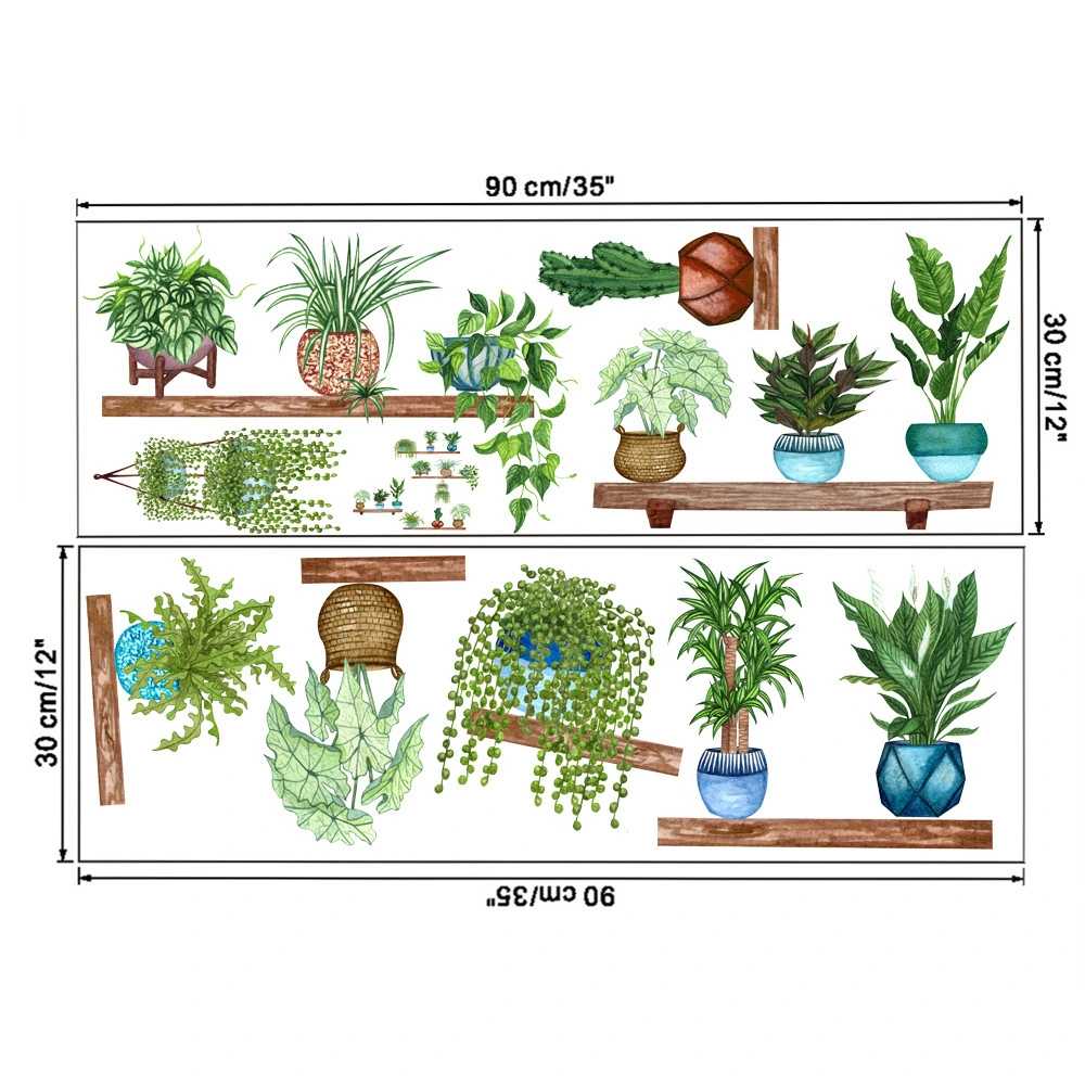 Eğitici Oyuncak Raflı Saksılı Çiçek Tasarımlı Yapışkanlı Sticker MC-480B - Görsel 5