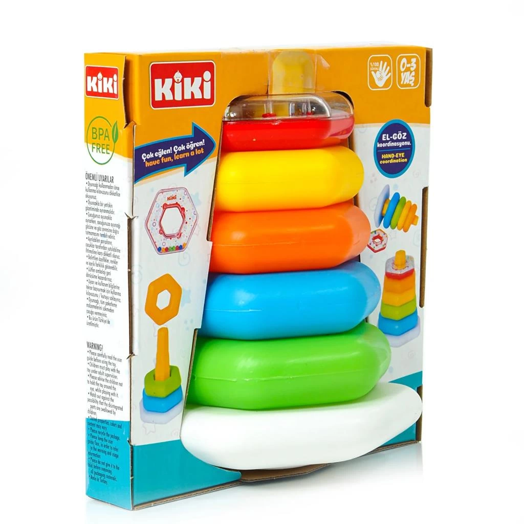 Çocuk Renkli Altıgen Halkalar Çıngıraklı AE-1510 - Görsel 2