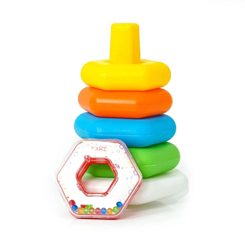 Çocuk Renkli Altıgen Halkalar Çıngıraklı AE-1510 - Görsel 4