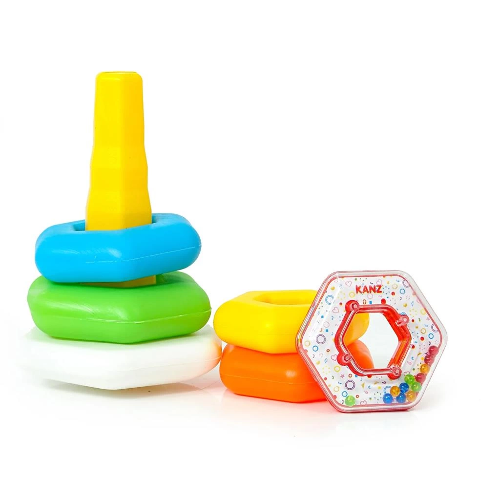 Çocuk Renkli Altıgen Halkalar Çıngıraklı AE-1510 - Görsel 5