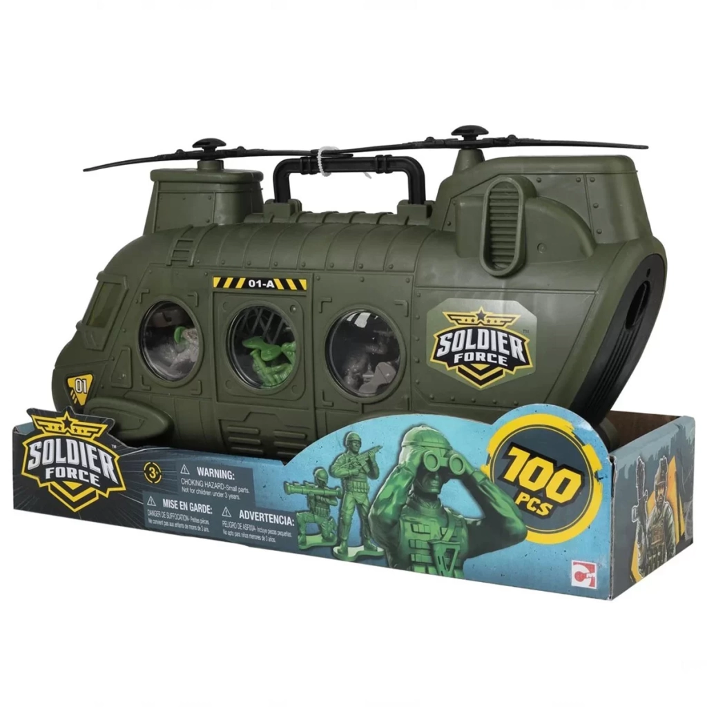 Çocuk Rescue Force Askeri Helikopter Oyun Seti 100 Parça - Görsel 3