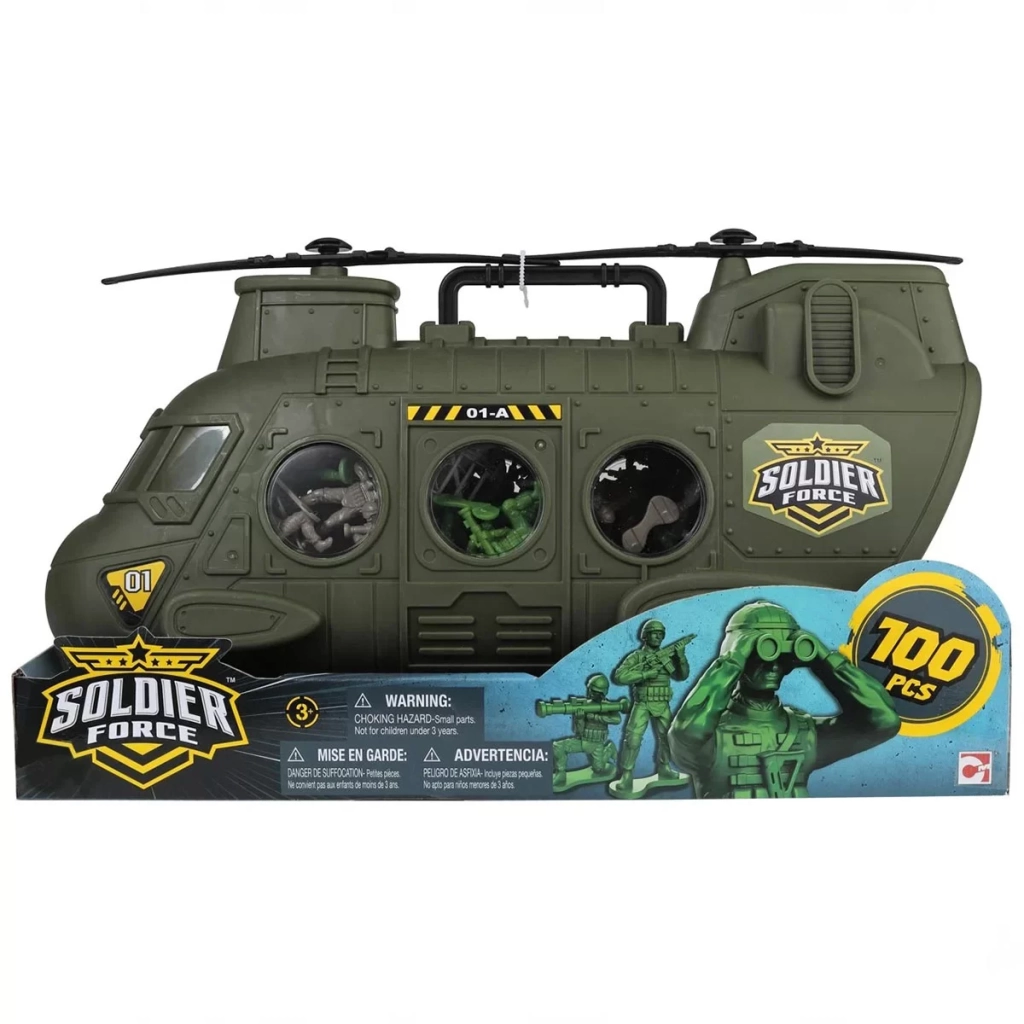 Çocuk Rescue Force Askeri Helikopter Oyun Seti 100 Parça - Görsel 4