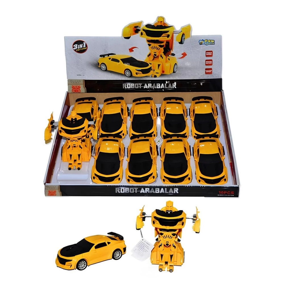 Çocuk Robot Olan Araba Sarı CN1997 - Görsel 2