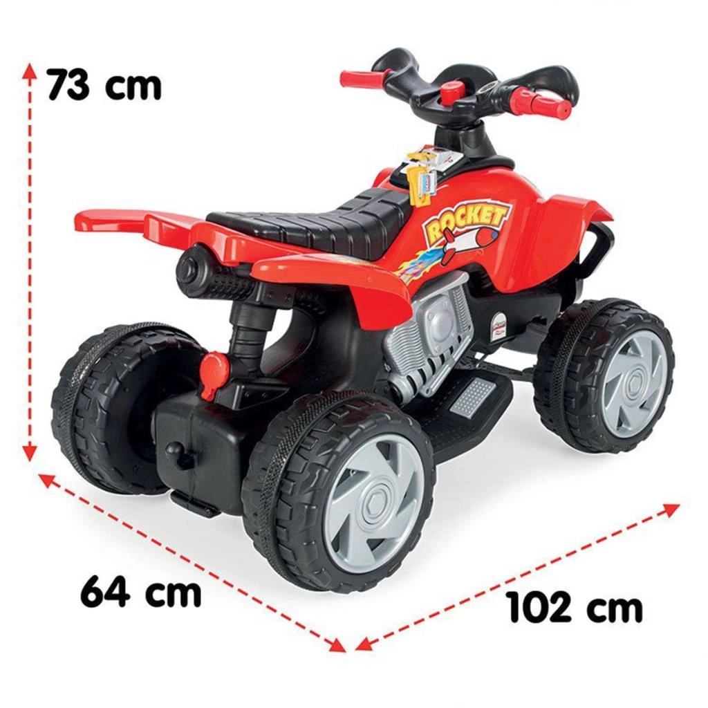 Rocket Akülü Atv 12 Volt Kırmızı - Görsel 2