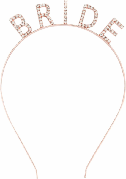 Çocuk Rose Gold Renk Bekarlığa Veda Kristal Taş Bride Tacı İthal 16x10 cm