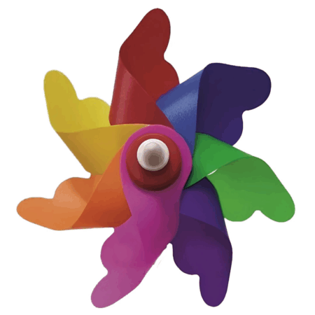 7 Kanatlı Rüzgar Gülü 14 cm Çocuk Gelişim ve Eğlenceli Oyuncak