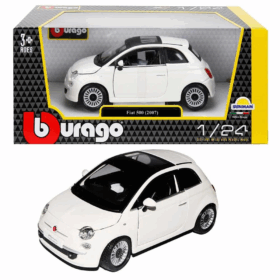 Burago 1/24 Fiat 500 Beyaz Model Araç Koleksiyonu