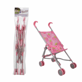 Çilek Desenli Metal Baston Puset, Çocuklar İçin Eğitici ve Eğlenceli Puset Seti