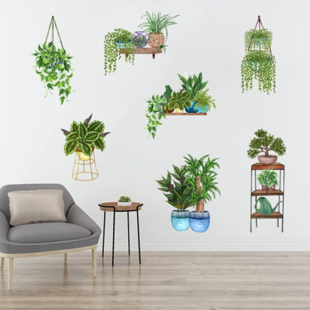 Eğitici Oyuncak Saksılı Çiçek Tasarımlı Yapışkanlı Sticker MC-480D