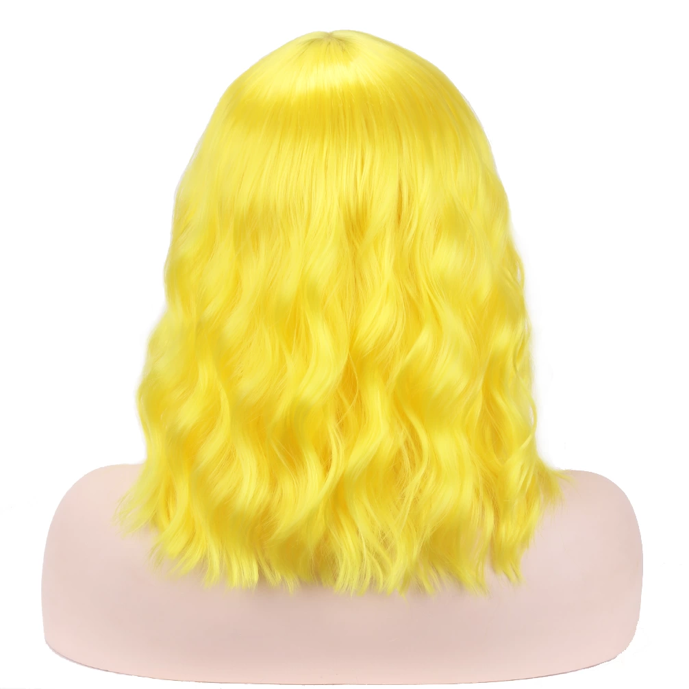 Sarı Renk Uzun Dalgalı Parti Peruğu - Görsel 3
