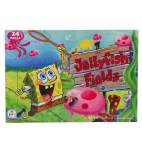 Çocuk Gelişim Spongebob Taslamalı 24 Parça Frame Puzzle