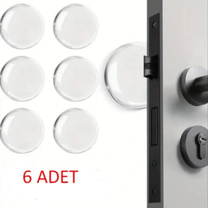 Eğitici Oyuncak Şeffaf  Silikon Mobilya ve Kapı Durdurucu Darbe Pedi 6 lı