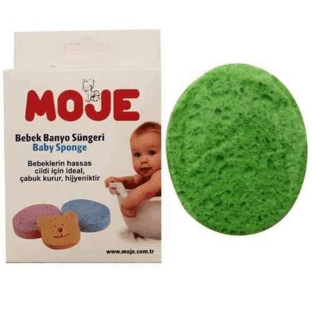 Çocuk Selülozik Bebek Banyo Süngeri Yeşil