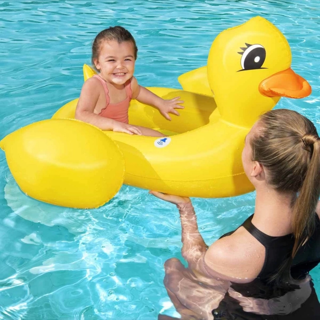 Sesli şişme ördek bot ile su üzerinde eğlenceli zaman ve denge gelişimi - Görsel 2